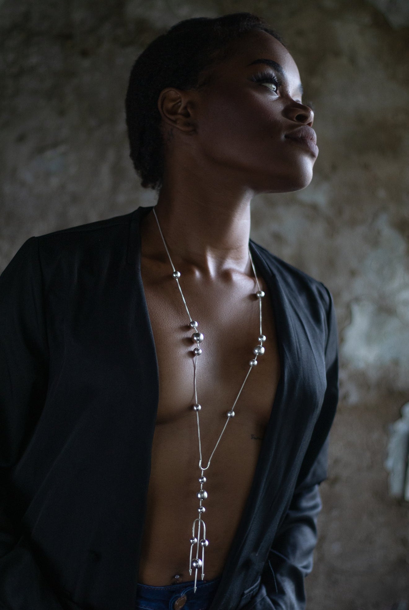 Deco Silver Trio Lariat - CiceroniBaka