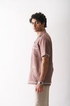 Deer's Delight - Mens Hand Embroidered Pure Linen Shirt - CiceroniShirtsCultura Studio