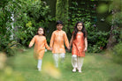 Digital Print Muslin Kurta Pajama In Orange - CiceroniMr. Brat