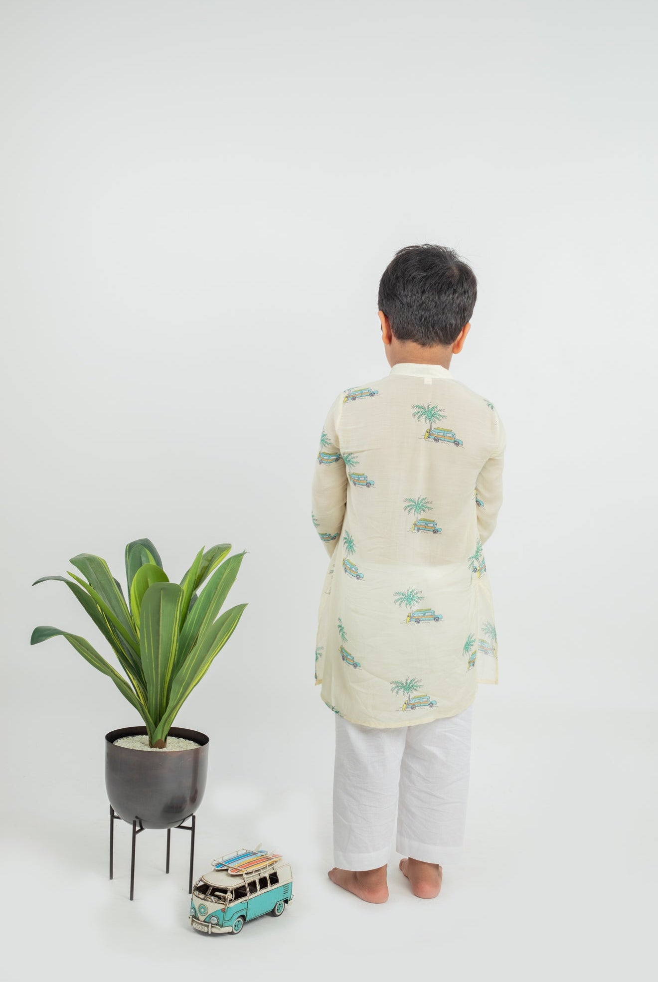 Digital Print Muslin Kurta Pajama In Yellow - CiceroniMr. Brat