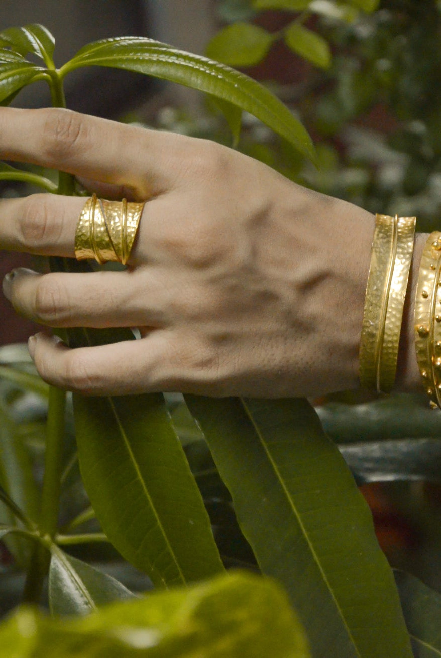 Dira Bangle - Morning Dew (Gold) -Set of 2 - CiceroniEquiivalence