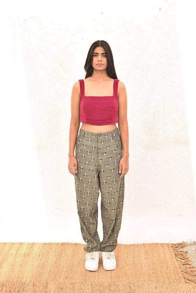 Double Cloth Reversible Magenta /Green Bustier - CiceroniBustierSonica Sarna