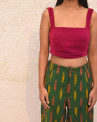 Double Cloth Reversible Magenta /Green Bustier - CiceroniBustierSonica Sarna