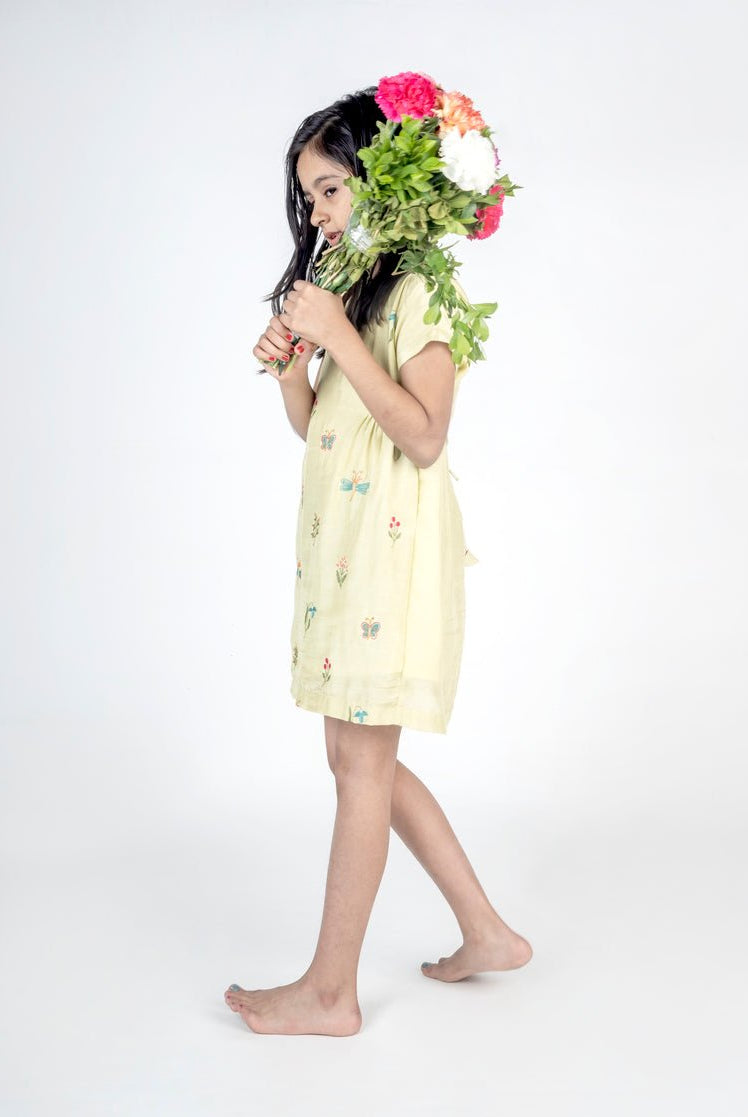 Dragon Fly Buta Embroidery Dress - CiceroniDressesMr. Brat