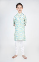 Dragon Fly Green Jaal Printed Kurta Set - CiceroniKurta Set, Festive wearMr. Brat