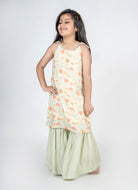 Dragon Fly Jaal Printed Kurta And Sharara - CiceroniKurta Set, Festive wearMr. Brat