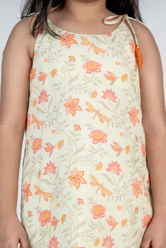 Dragon Fly Jaal Printed Kurta And Sharara - CiceroniKurta Set, Festive wearMr. Brat