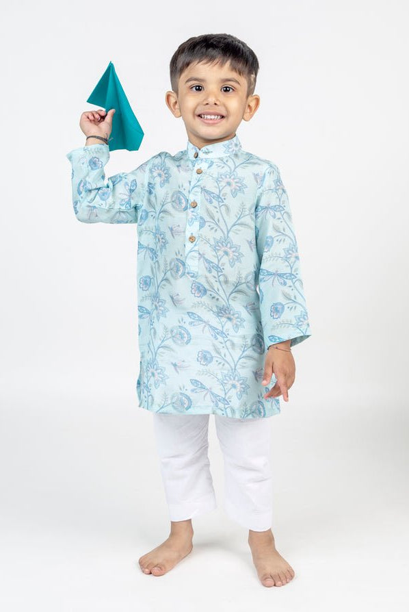 Dragon Fly Jaal Printed Kurta Set - CiceroniKurta Set, Festive wearMr. Brat
