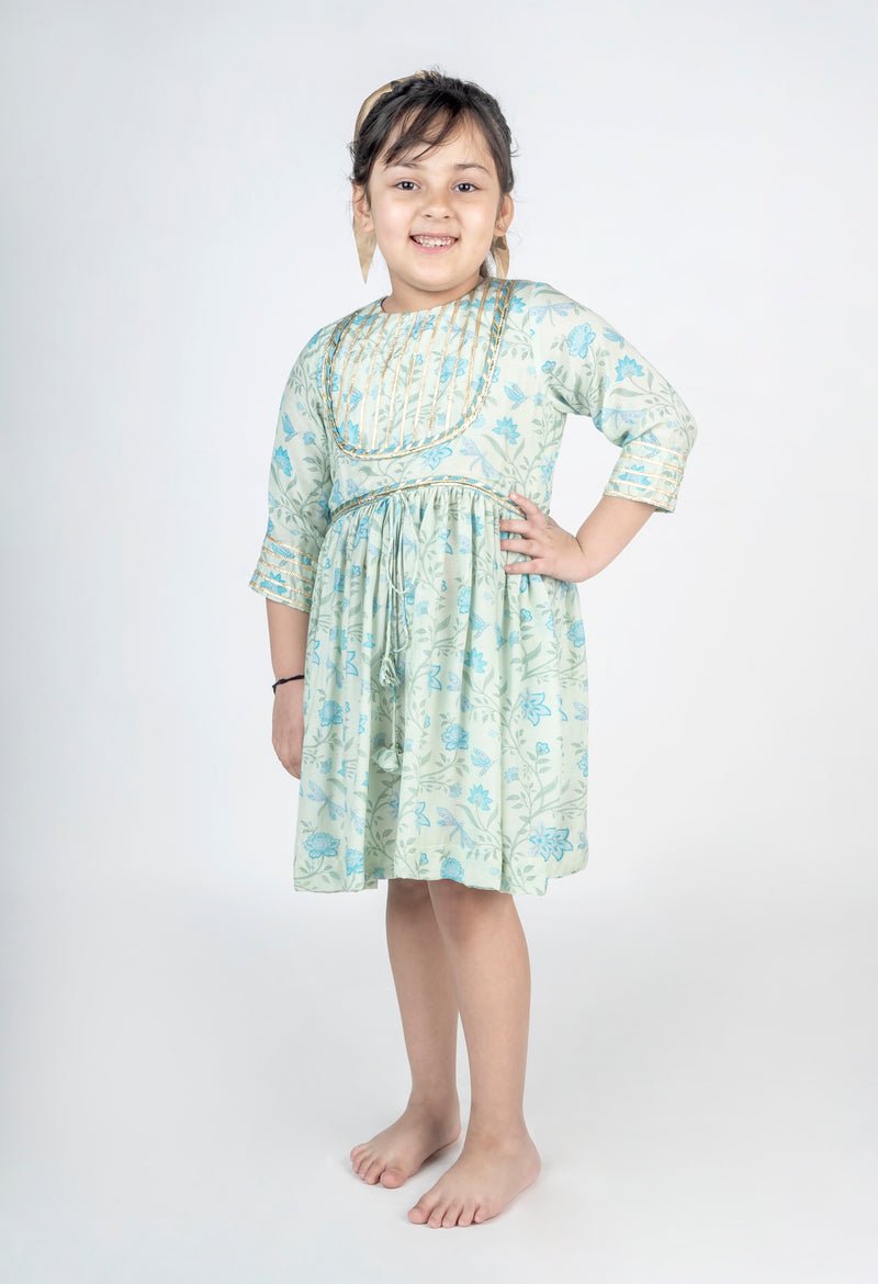 Dragon Fly Printed Muslin Lace Dress - CiceroniDressesMr. Brat