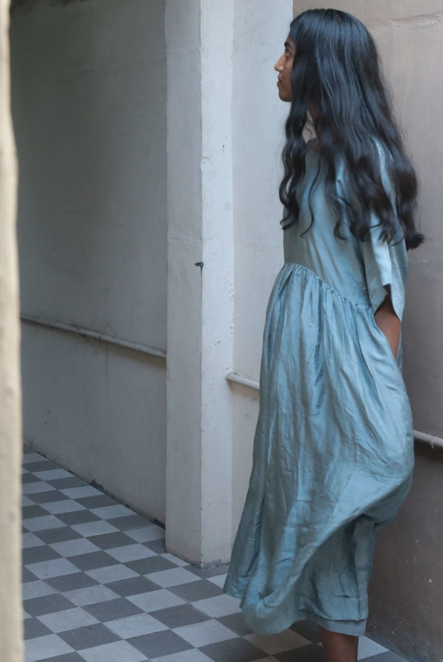 Dusty Blue Dress - CiceroniDresseswith N.