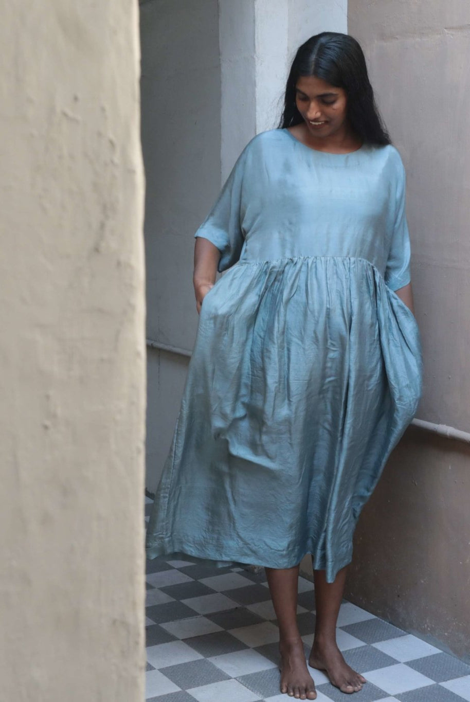 Dusty Blue Dress - CiceroniDresseswith N.