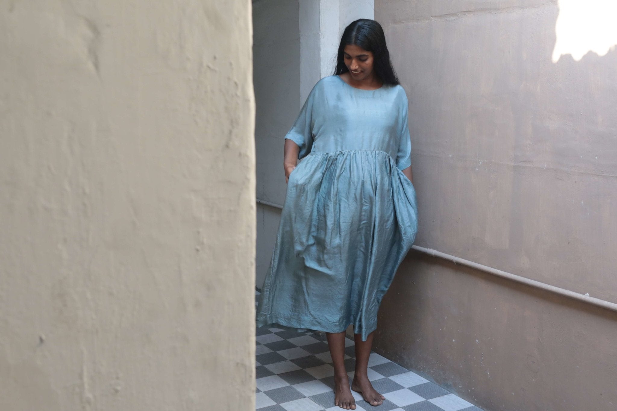 Dusty Blue Dress - CiceroniDresseswith N.