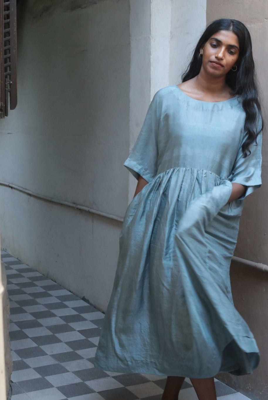Dusty Blue Dress - CiceroniDresseswith N.