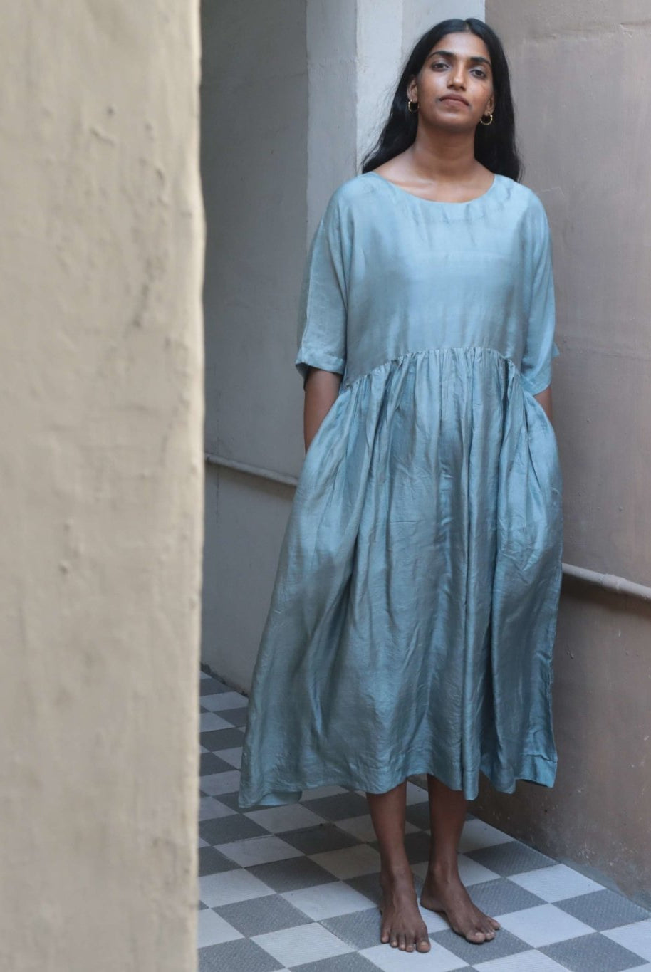 Dusty Blue Dress - CiceroniDresseswith N.