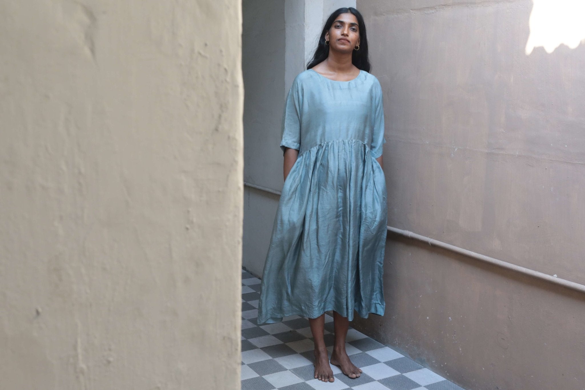 Dusty Blue Dress - CiceroniDresseswith N.