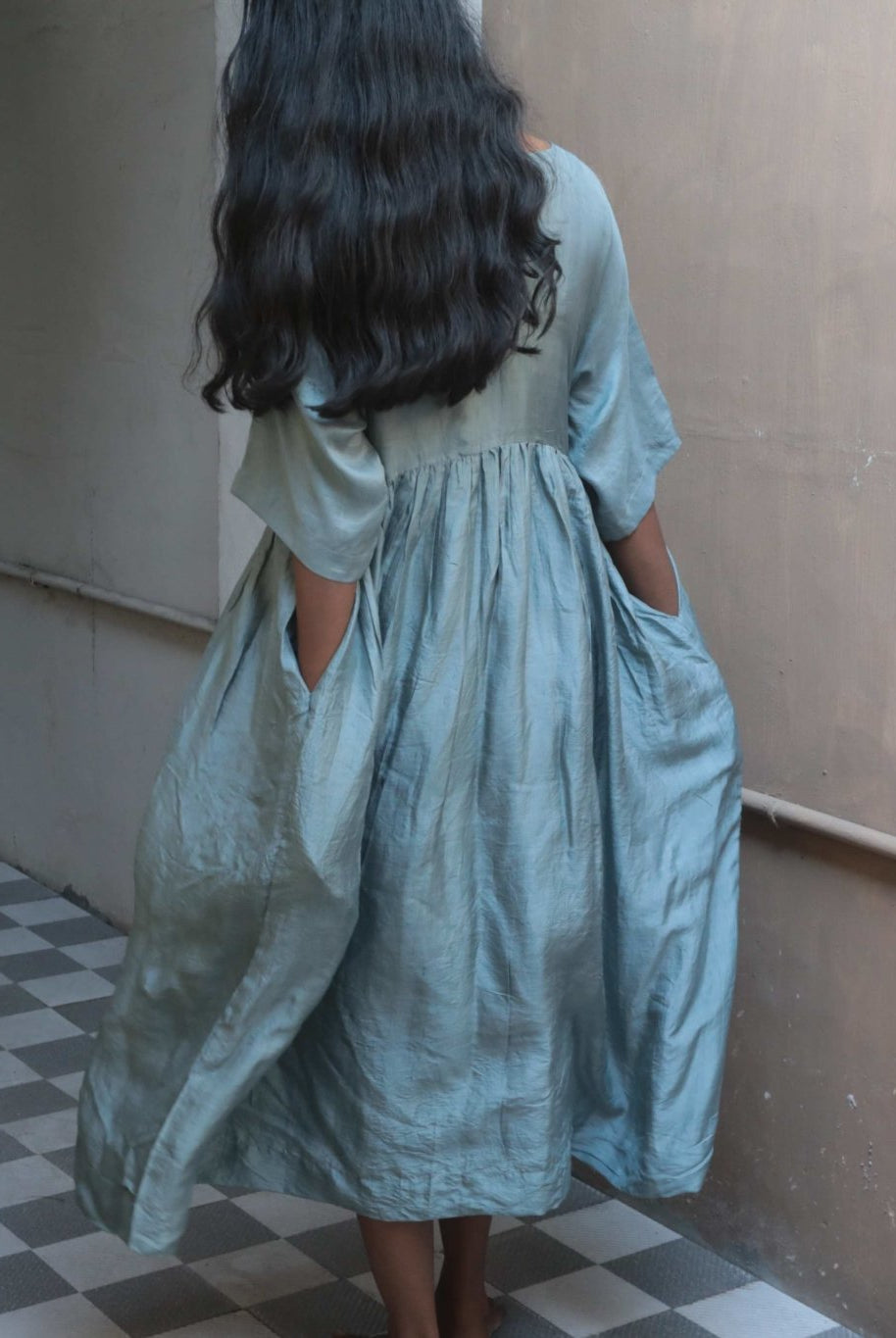 Dusty Blue Dress - CiceroniDresseswith N.