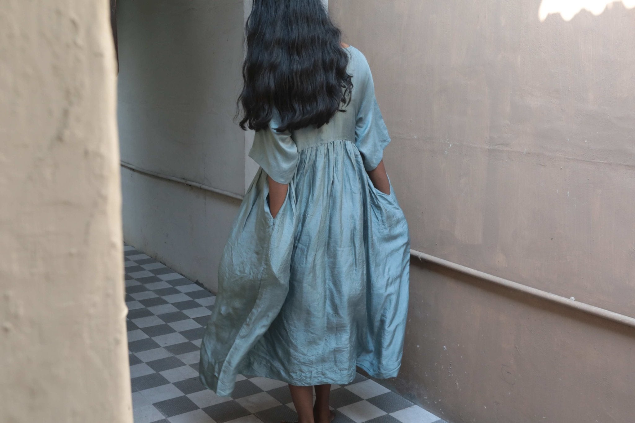Dusty Blue Dress - CiceroniDresseswith N.