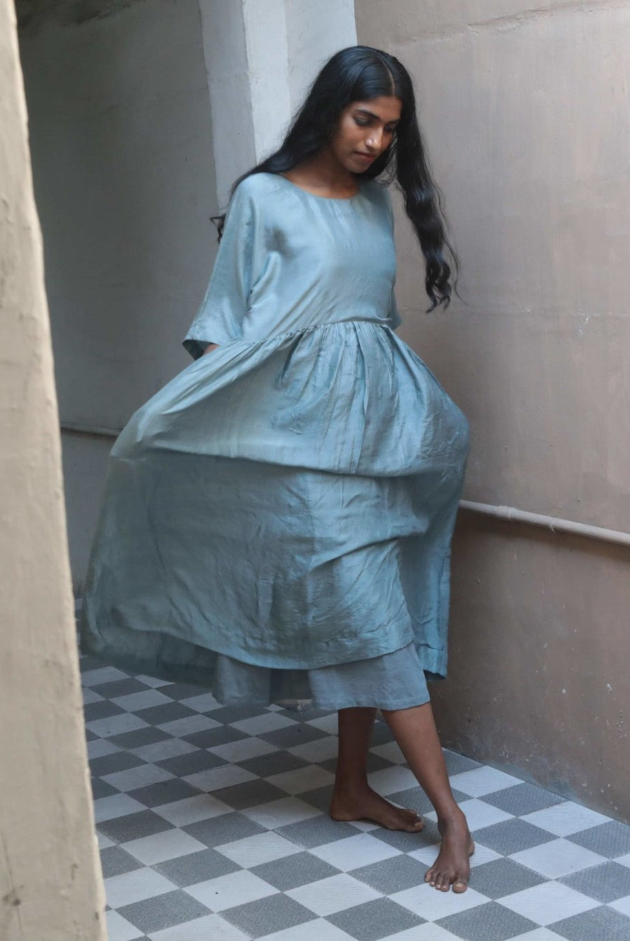 Dusty Blue Dress - CiceroniDresseswith N.
