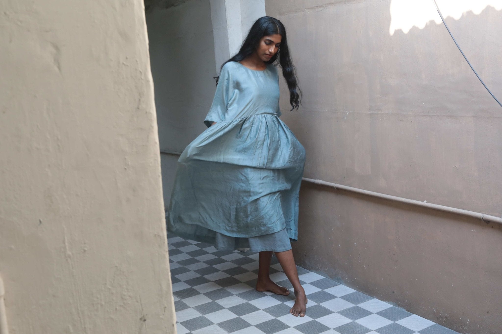 Dusty Blue Dress - CiceroniDresseswith N.