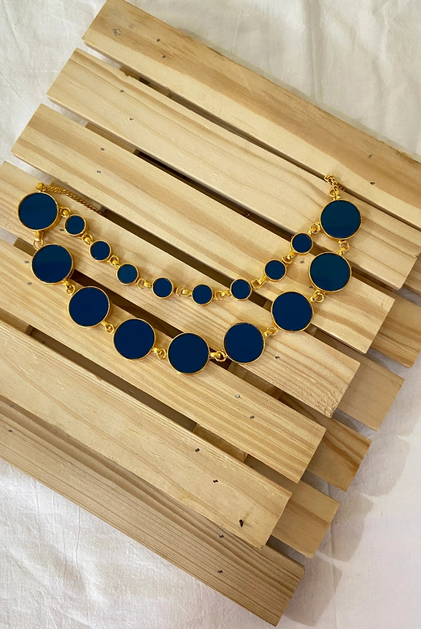 Eira Blue Gold Plated Neckpiece - CiceroniNeckpieceAimra'a