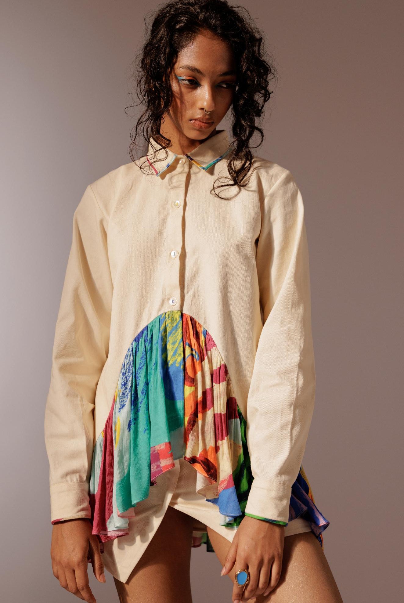 Elio Gathered Shirt - CiceroniShirtsAdvait