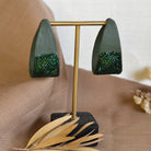 Emerald Embroidered Flat Hoops - CiceroniNoupelle