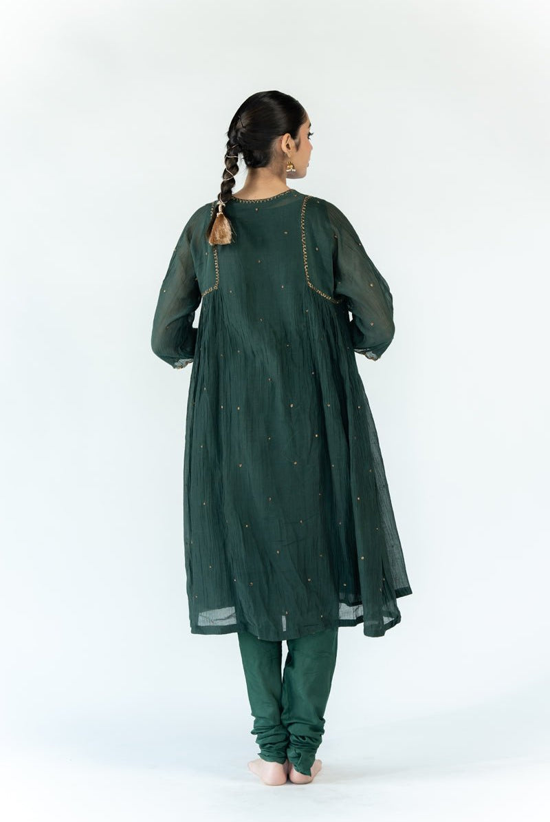 Emerald Green Arsh Kurta Set - Ciceronikurta set, Festive wearNirjara