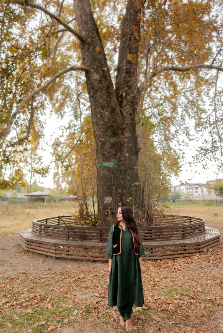 Emerald Green Arsh Kurta Set - Ciceronikurta set, Festive wearNirjara