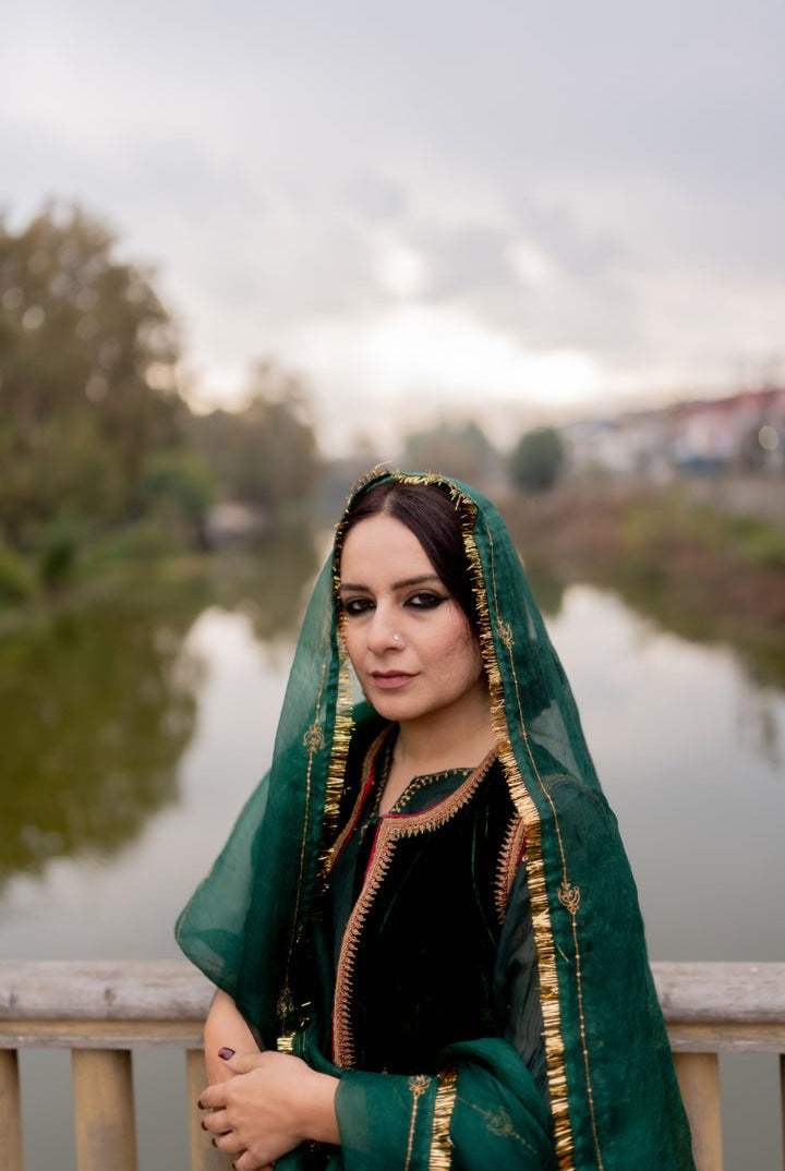 Emerald Green Arsh Kurta Set - Ciceronikurta set, Festive wearNirjara