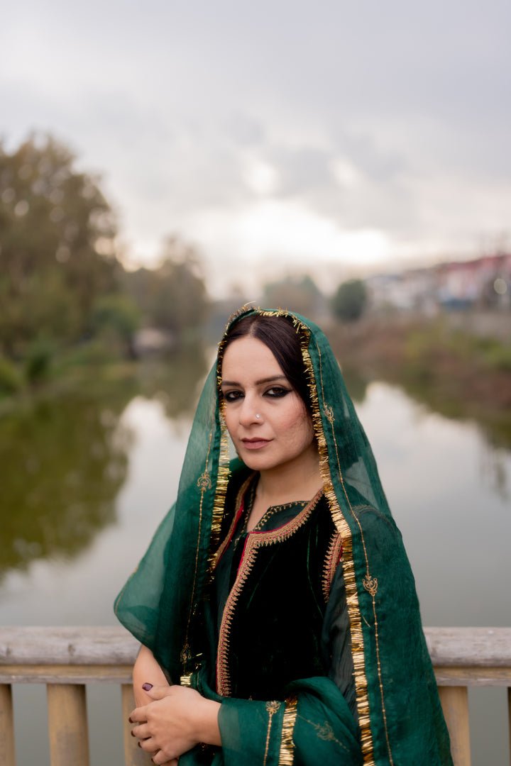 Emerald Green Arsh Kurta Set - Ciceronikurta set, Festive wearNirjara
