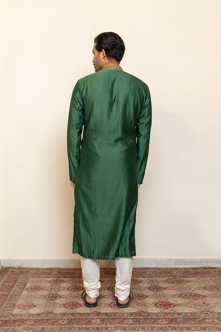 Emerald Green Nawab Kurta - CiceroniKurtaNirjara