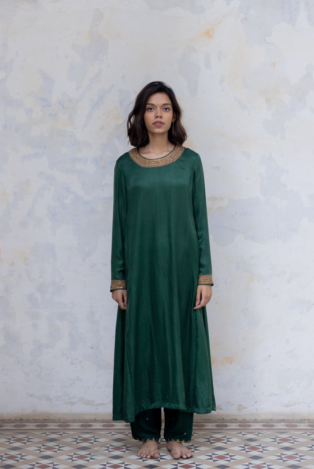 Emerald Zeenat Kurta (set of 2) - CiceroniNirjara