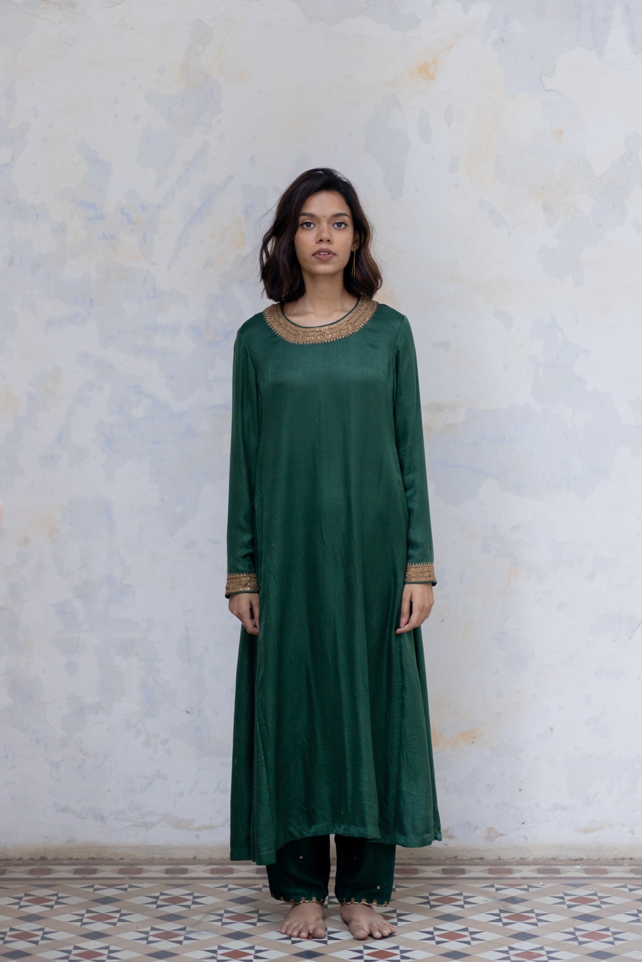 Emerald Zeenat Kurta (set of 2) - CiceroniNirjara