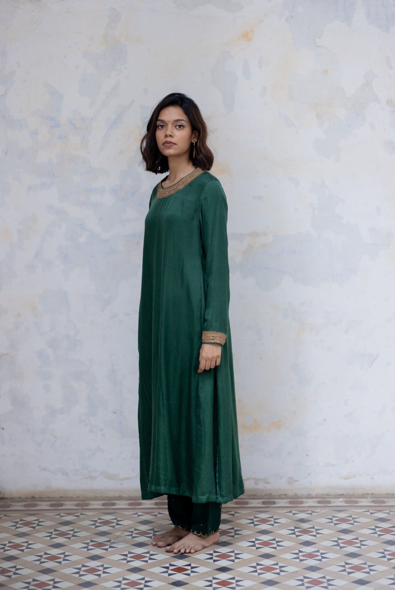 Emerald Zeenat Kurta (set of 2) - CiceroniNirjara