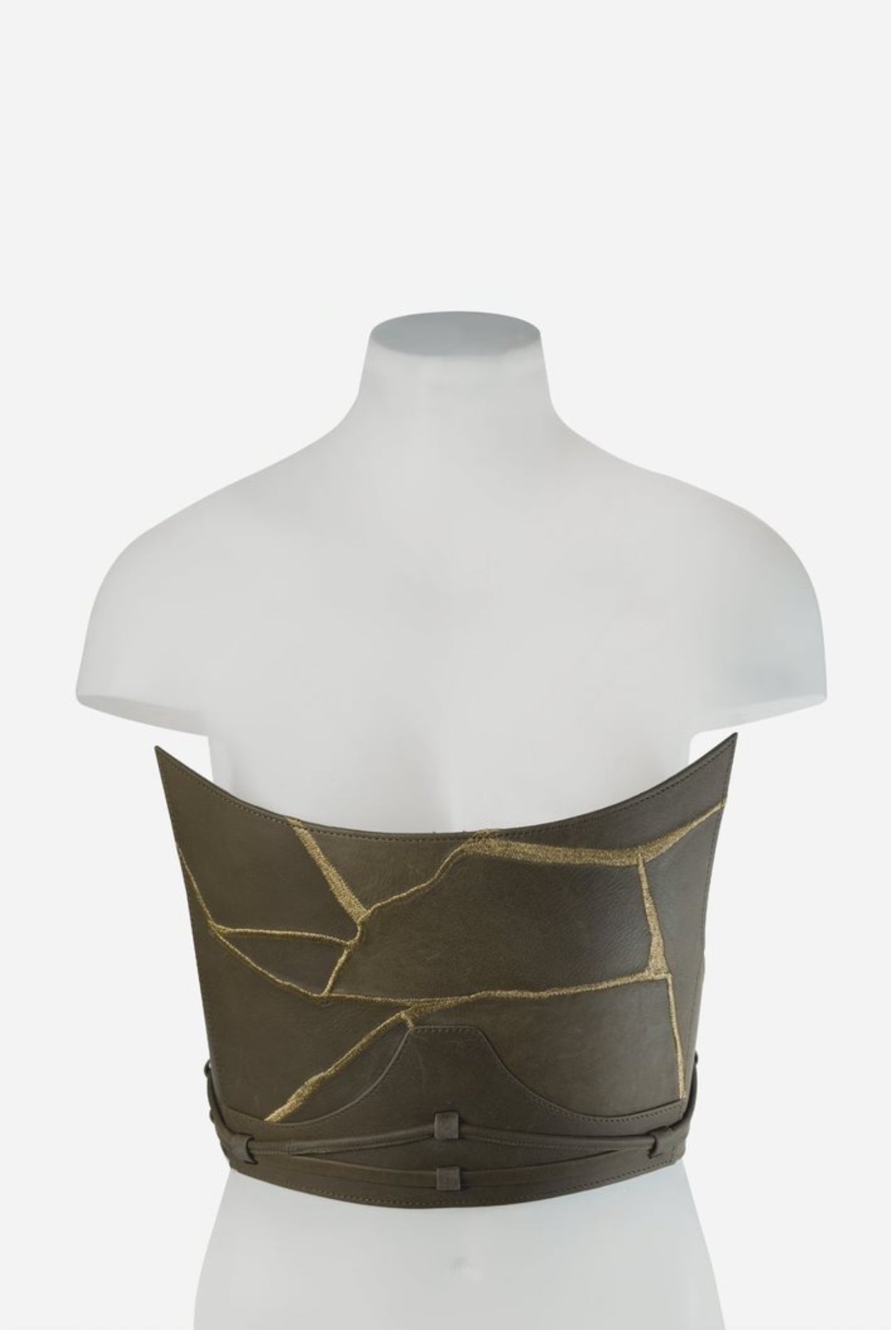 Eva Corset in Olive - CiceroniCorsetEconock