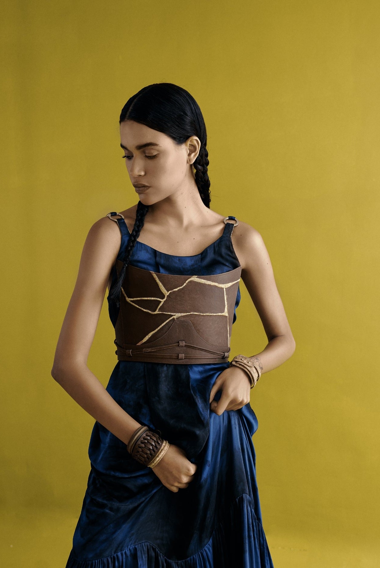 Eva Corset in Tan - CiceroniCorsetEconock