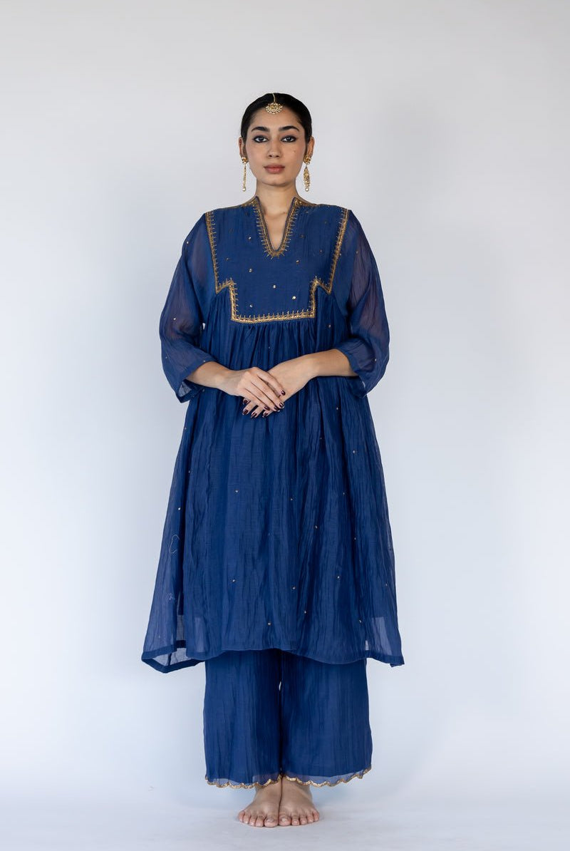 Farah Yoke Kurta Set (Set of 3) - CiceroniKurta Set, Festive wearNirjara