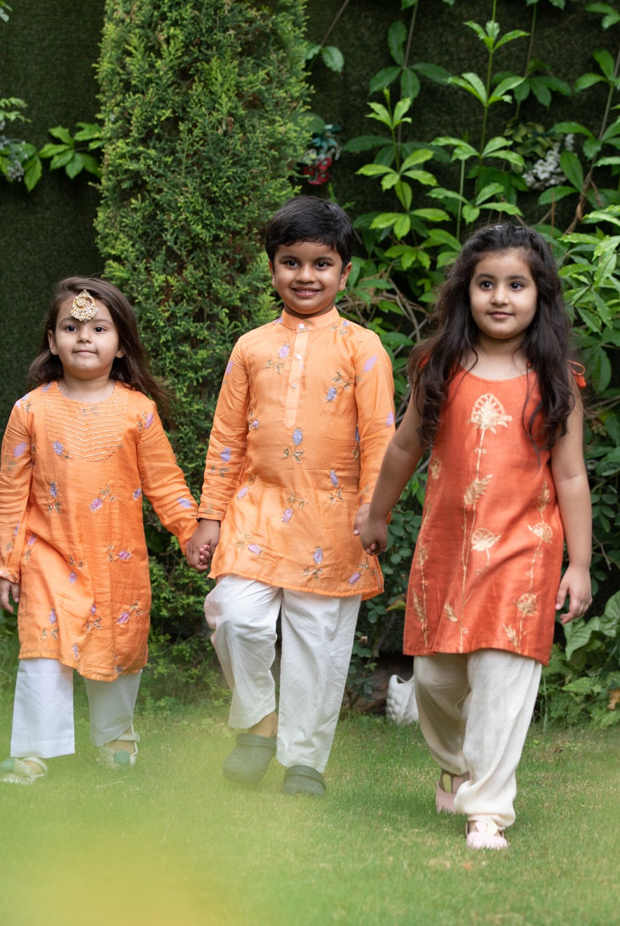 Festive Muslin Kurta Dhoti Set - CiceroniMr. Brat