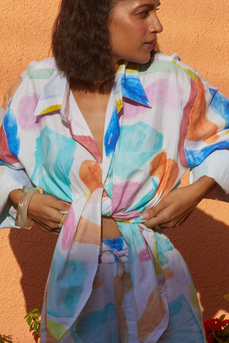 Florence Shirt in Multi Camo Print - CiceroniHappi Space