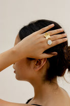 Flower and Bud Ring in Gold - CiceroniAarjavee