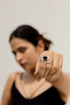 Flower Frame Ring in Silver - CiceroniAarjavee