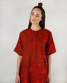 Fluid Red Pocket Dress - CiceroniDressesRias Jaipur