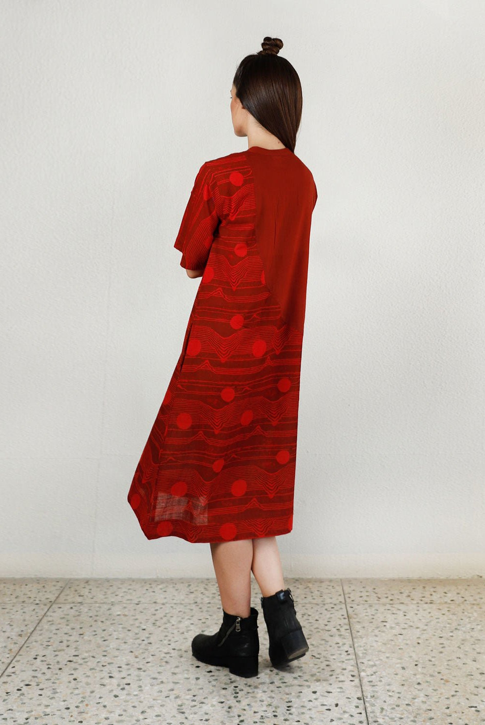 Fluid Red Pocket Dress - CiceroniDressesRias Jaipur