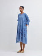 Foliage Blue Long Dress - CiceroniBhavik Shah