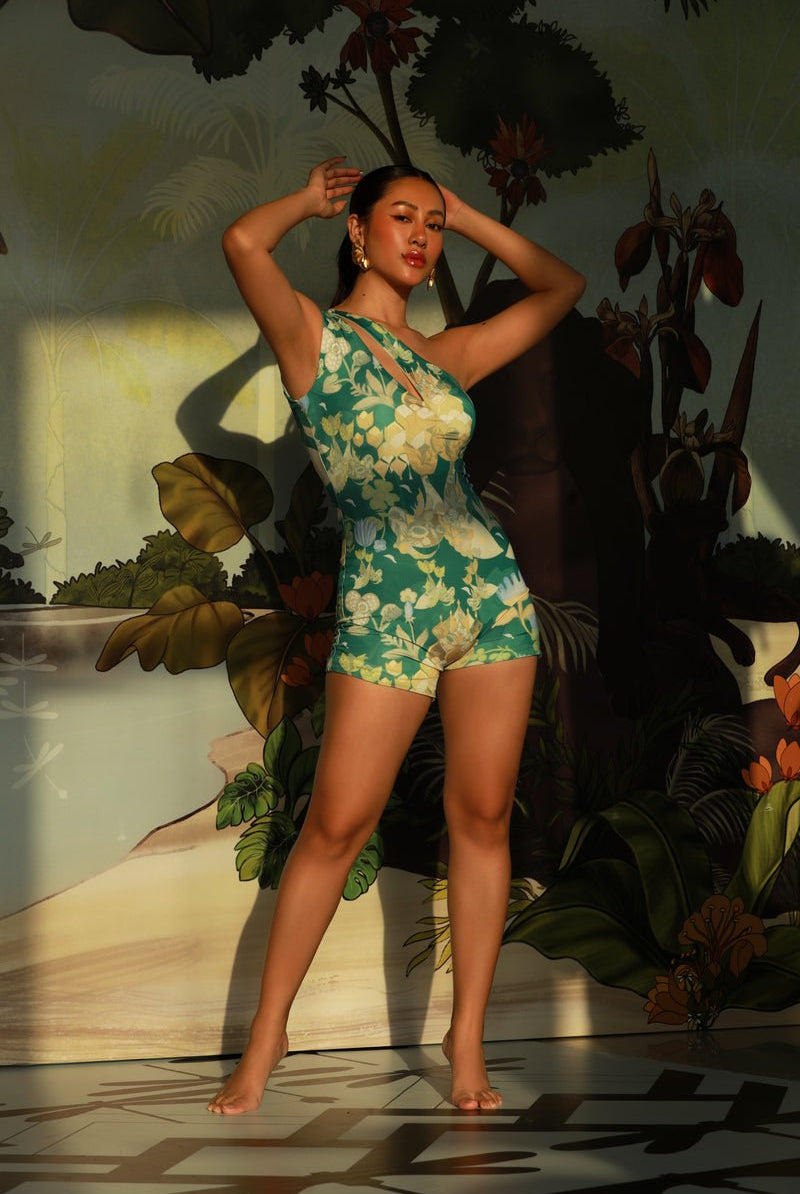 Forest Montage Cut Out Swimsuit - CiceroniSwimwearEkastories