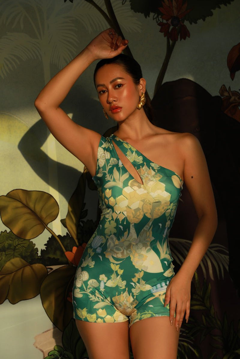 Forest Montage Cut Out Swimsuit - CiceroniSwimwearEkastories