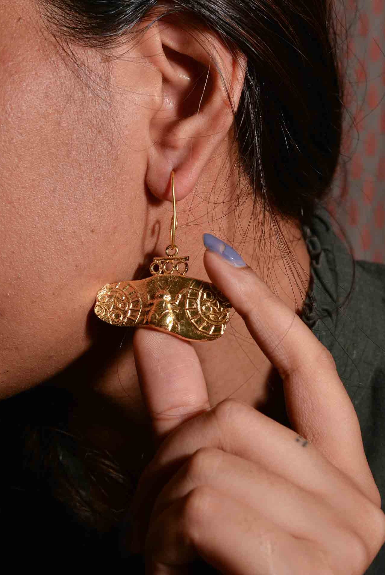 Fossil Danglers - Elongated - CiceroniStudsStudio Kassa