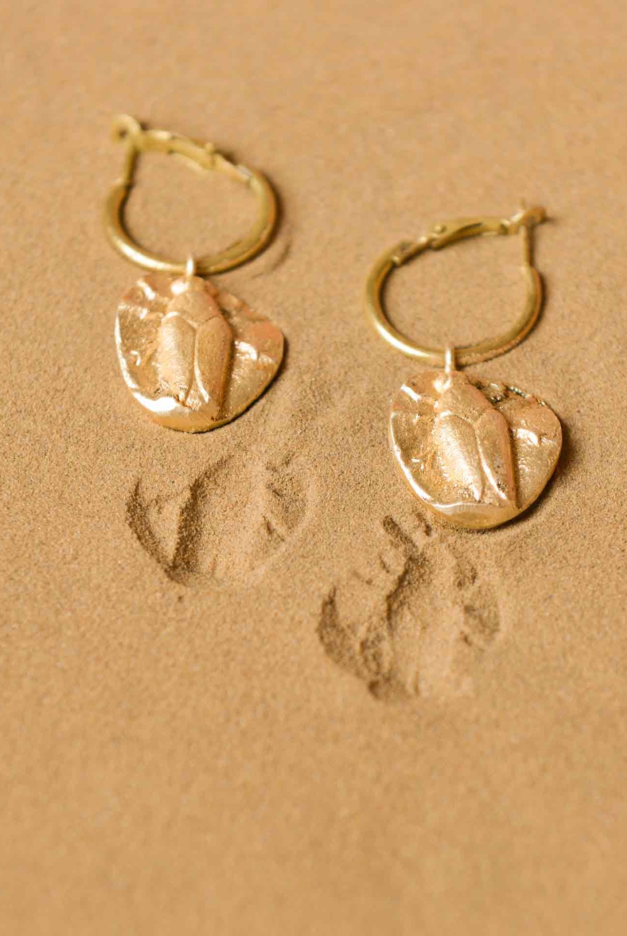 Fossil Hoops - Bugs - CiceroniEarringsStudio Kassa