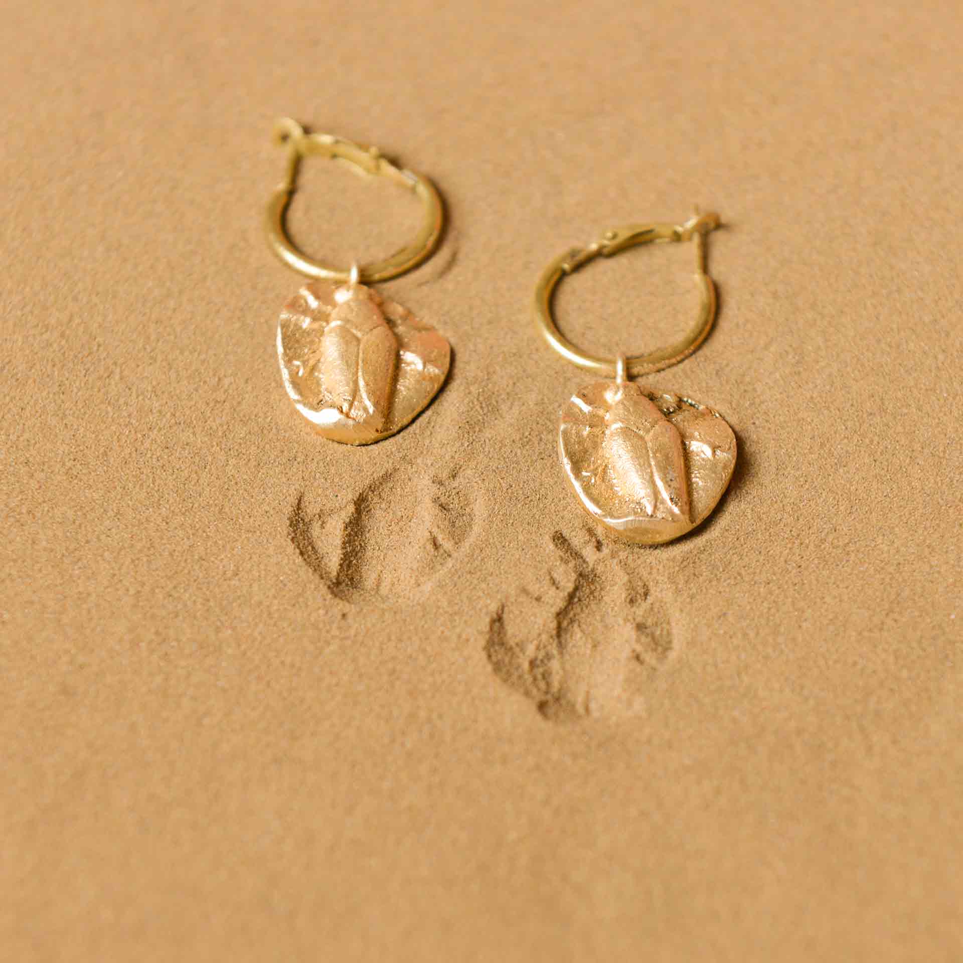 Fossil Hoops - Bugs - CiceroniEarringsStudio Kassa