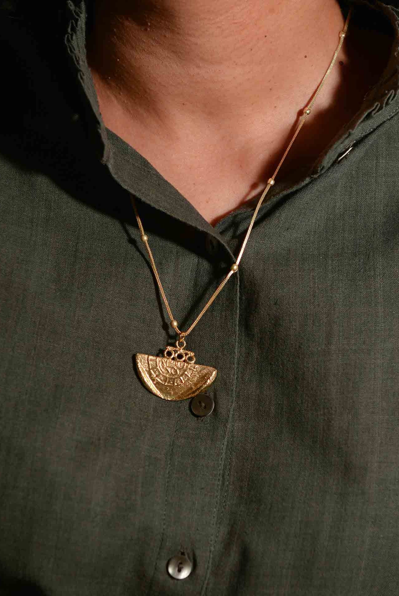 Fossil Pendant - Semi-Circle - CiceroniPendantStudio Kassa